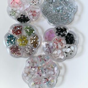 Kawaii Nail Art Mega Kit – Charm Wheels & Rhinestones (Lot)